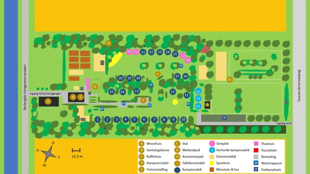 plattegrond mooiste kleine camping in Drenthe
